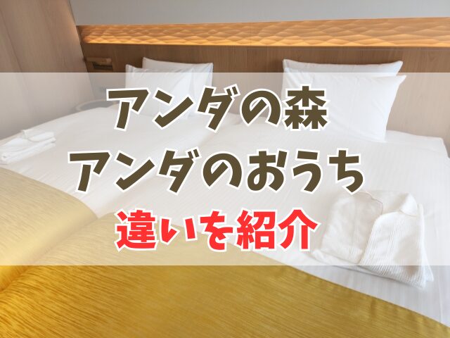 アンダの森とアンダのおうちの違い