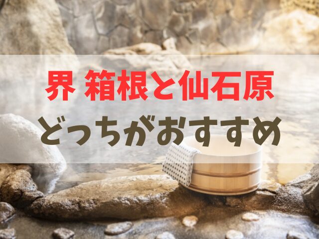 界 箱根と仙石原どっち