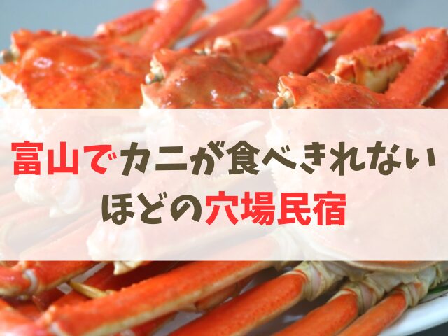富山カニが食べきれないほどの穴場民宿