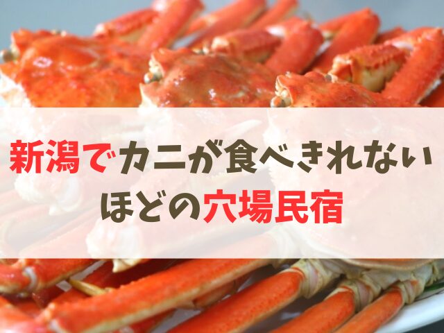 新潟で蟹が食べきれない民宿