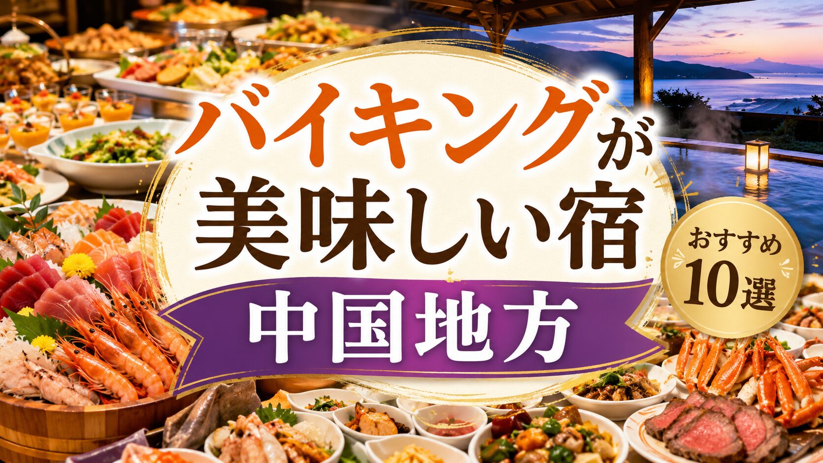バイキングが美味しい宿　中国地方